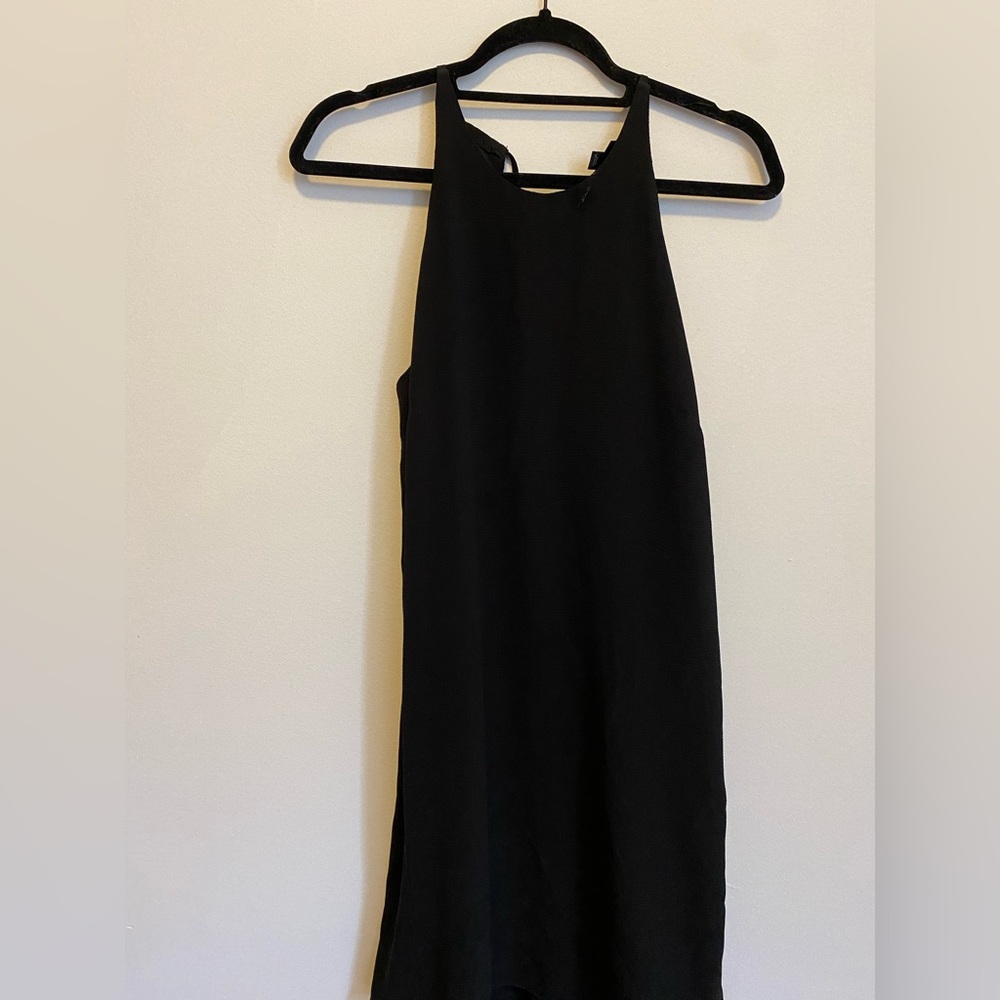 Mid length black dress